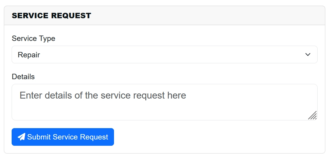 Submit a service request